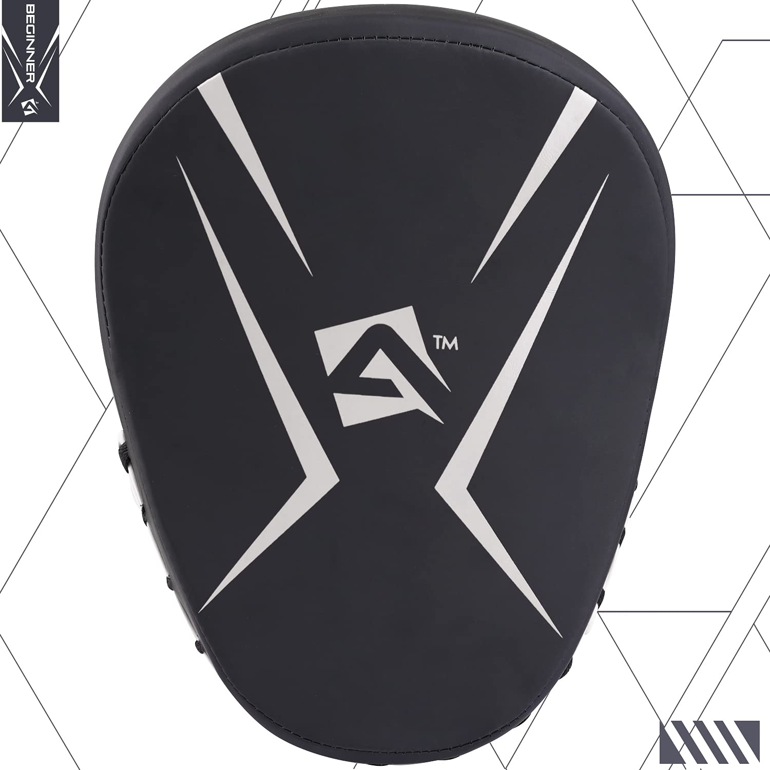 AQF Mitaine Boxe, Patte d'Ours, Pao, Cible Rex en Cuir Incurvé pour Thai Frappe, Focus Gant pour MMA, Muay Thai, Kickboxing, Karaté & Arts Martiaux