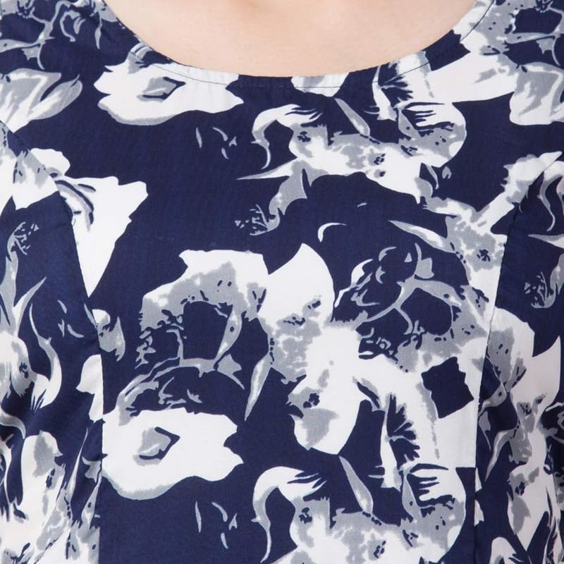 Image of PALOMI Floral Print Cut Sleeves Maxi Dress with Pocket for Girls & Women