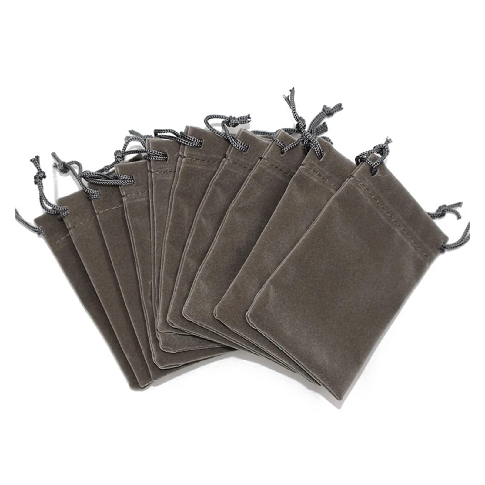 Samtbeutel Schmuckbeutel Samtbeutel mit Kordelzug for Schmuckverpackungen, Packung 100 Beuteln for Party- und Hochzeitszubehör(Grey,5x7 cm)