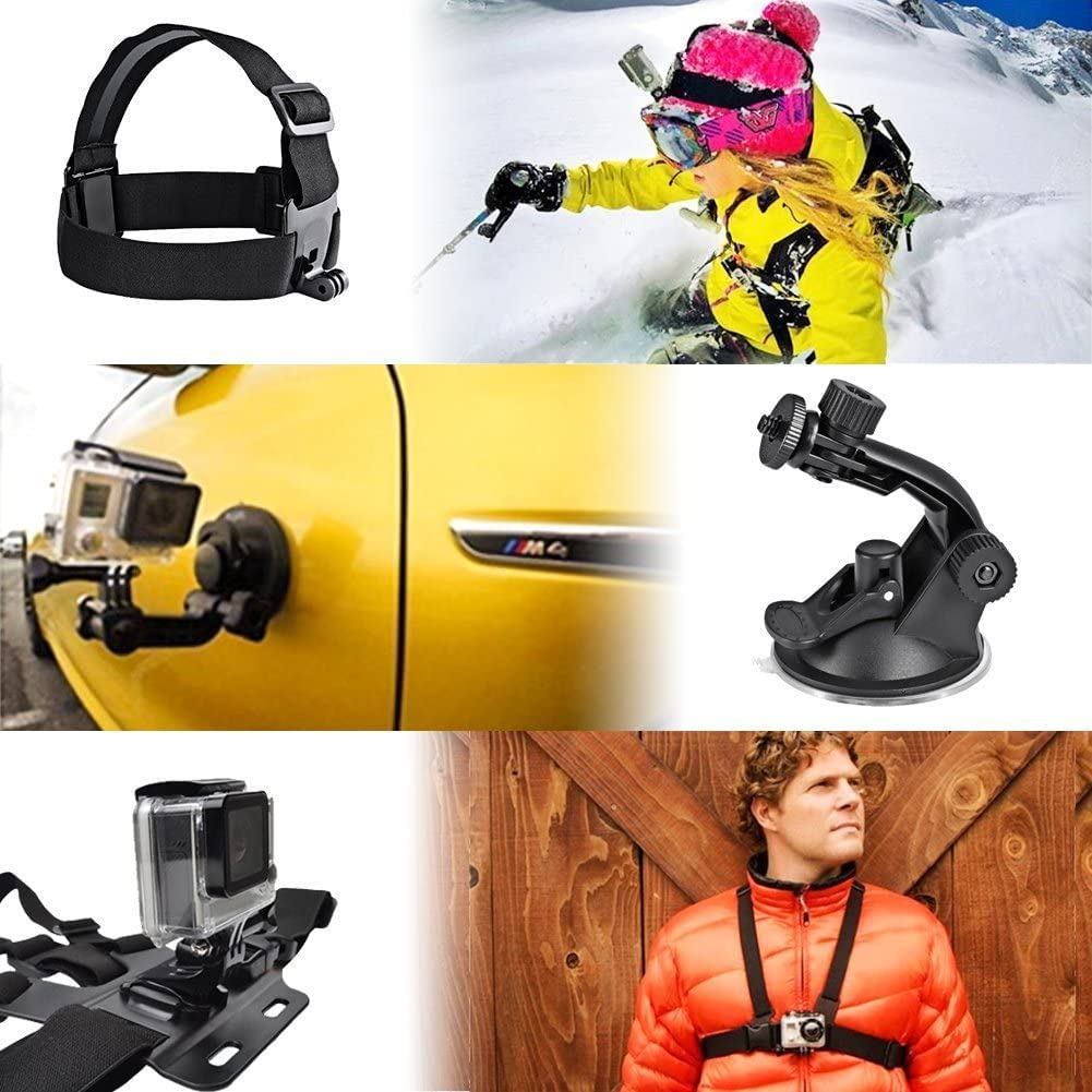 AKASO Caméra Sport 14 Accessoires en 1 Pack pour Gopro Hero AKASO EK7000 Brave 4 V50 Pro EK7000 Pro V50 Elite Dragon Touch Vision3 Vision4 CAMPARK Vemont APEMAN VicTsizing WIMIUS