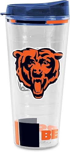 Miniatura 321 de Rico Industries NFL - Vaso clásico de fútbol americano de doble pared, 16 oz o 20 onzas, tapa W