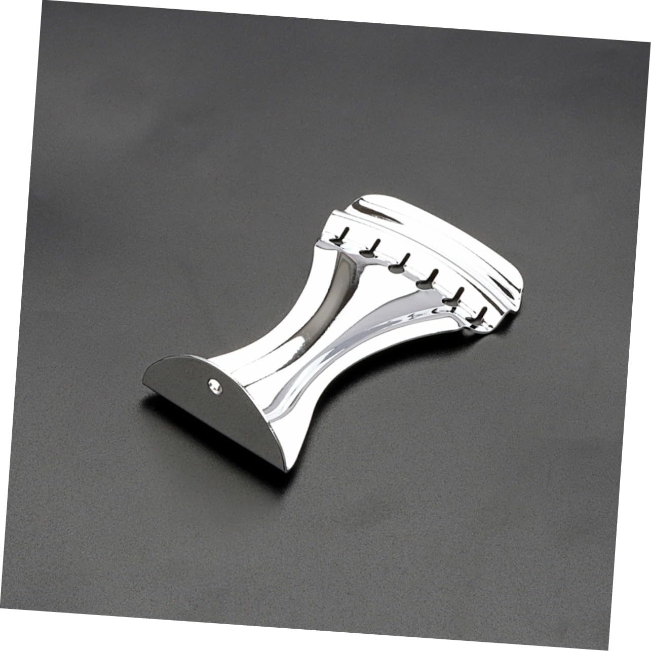Generic Chrome Tailpiece for 6 String Guitar Sturdy Metal Bridge Replacement Part Compatible Electric and Resonator Guitars