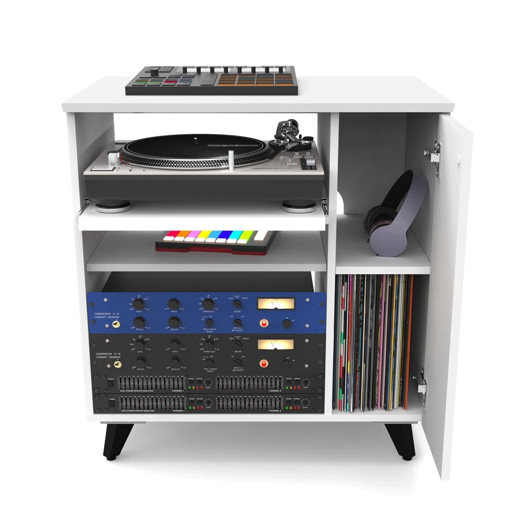 Glorious Modular Side Rack White - Estensione rack da studio per le serie Sound Desk e Workbench