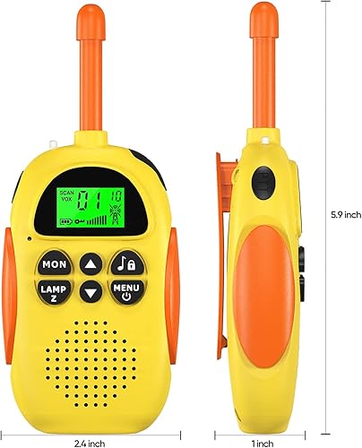 Miniatura 3 de Walkie Talkies recargables, 2 unidades, radio de 2 vías de largo alcance, 22 canales, juguete de aventura para niños, regalo para niños y niñas de 3