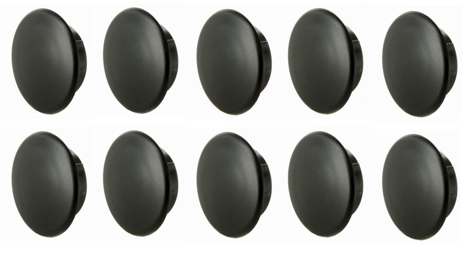 10 Round Plugs Plastic Blanking Plugs Cover Caps Protective Caps Black Hole Cap (D = 25 x D = 30 x L = 5 (mm)