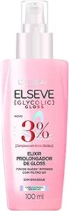 L'Oréal Paris Elseve Sérum Capilar Elixir Prolongador de Gloss Glycolic Gloss, 72 Horas de Duração, Sela Intensamente os Fios, Filtro UV e Proteção Térmica, 100ml