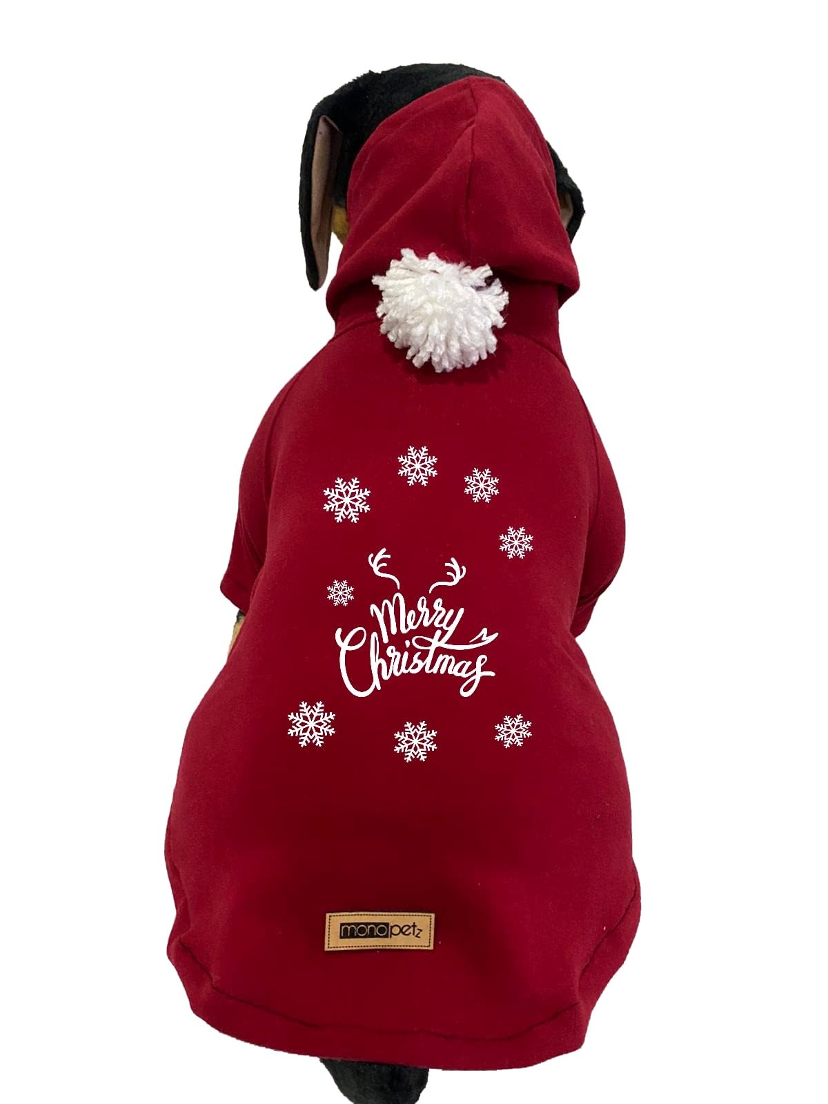 monopetz Kapişonlu Sweatshirt Köpek ve Kedi Yılbaşı Kıyafeti - Yılbaşı Özel Noel Baba L Beden