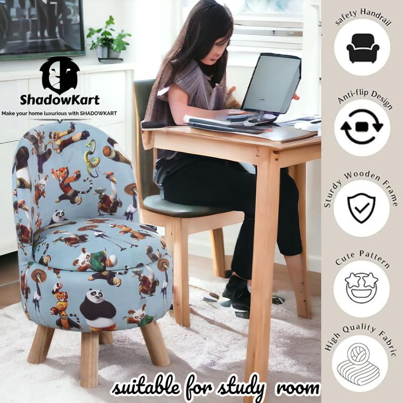 Image of Ottoman Kids pouffe Stool for Small Baby Chair Study Stool for Kids Playing Products Little Baby Dining Chair for Feeding Kids Cartoon Bedroom Chair,14x14x26 Inch, Single Chair