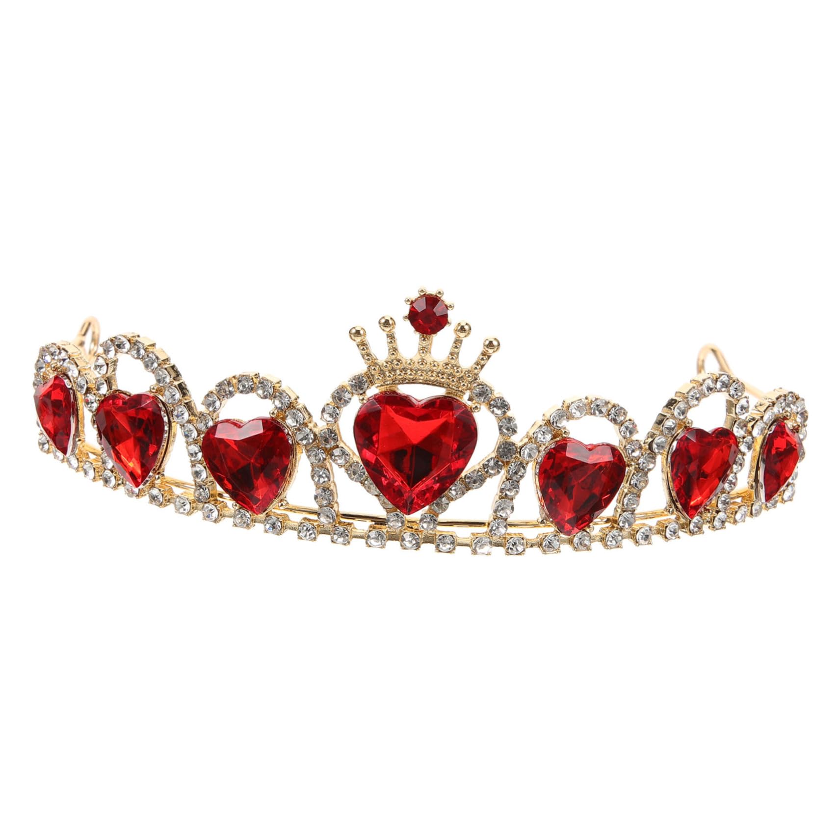 Diadema de Novia Roja con Adorno de Cobre, Hierro y Acrílico