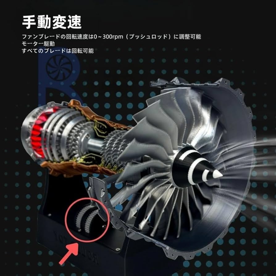 Amazon.co.jp: Vifxucyターボファンエンジンモデルキット、電動