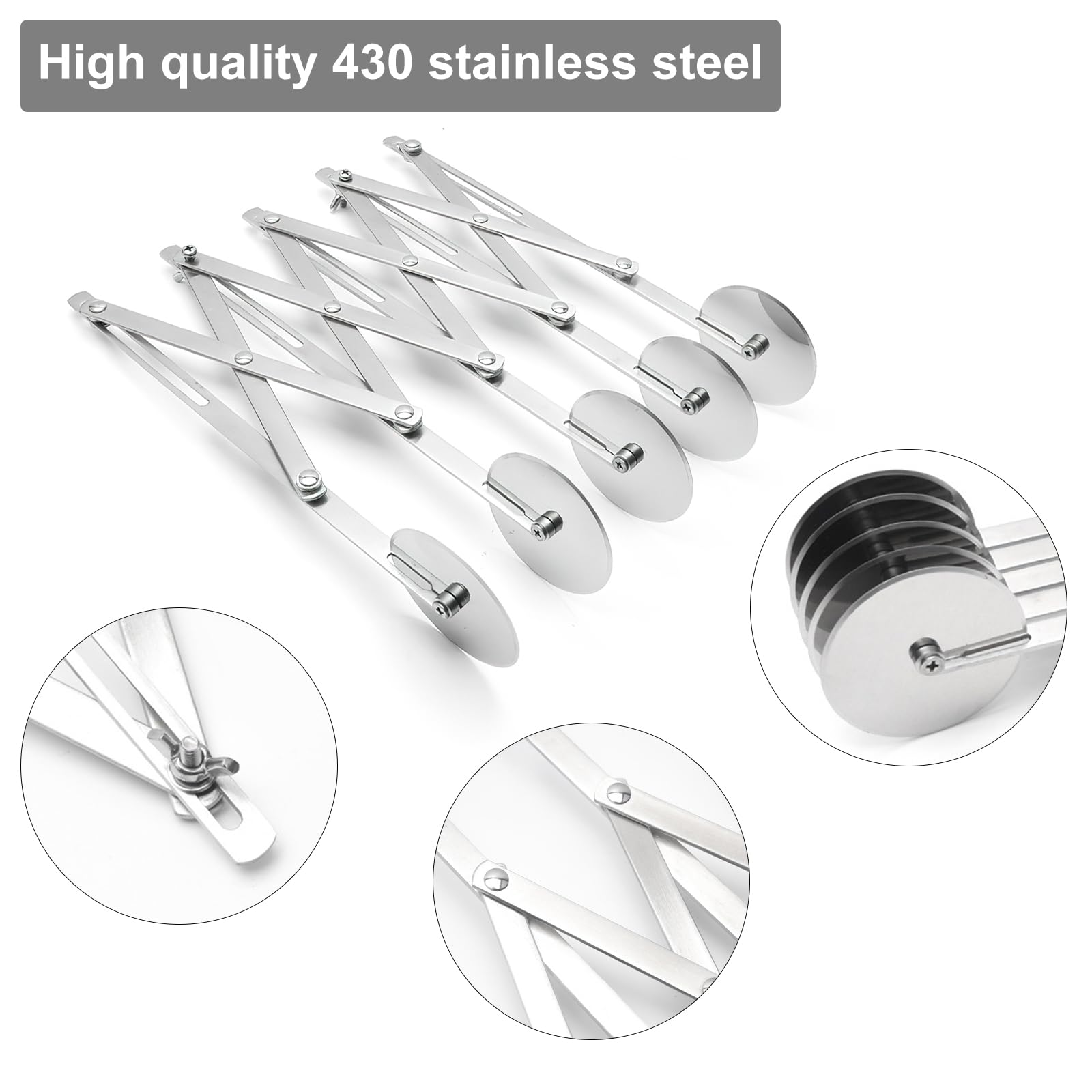 Set di 24 Tagliapiastrelle in Acciaio Inox, Forme Geometriche