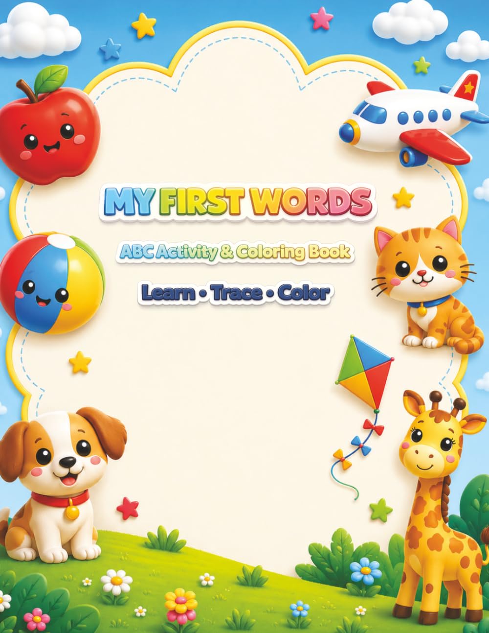 MY FIRST WORDS ABC Activity & Coloring Book: Learn-Trace-Color