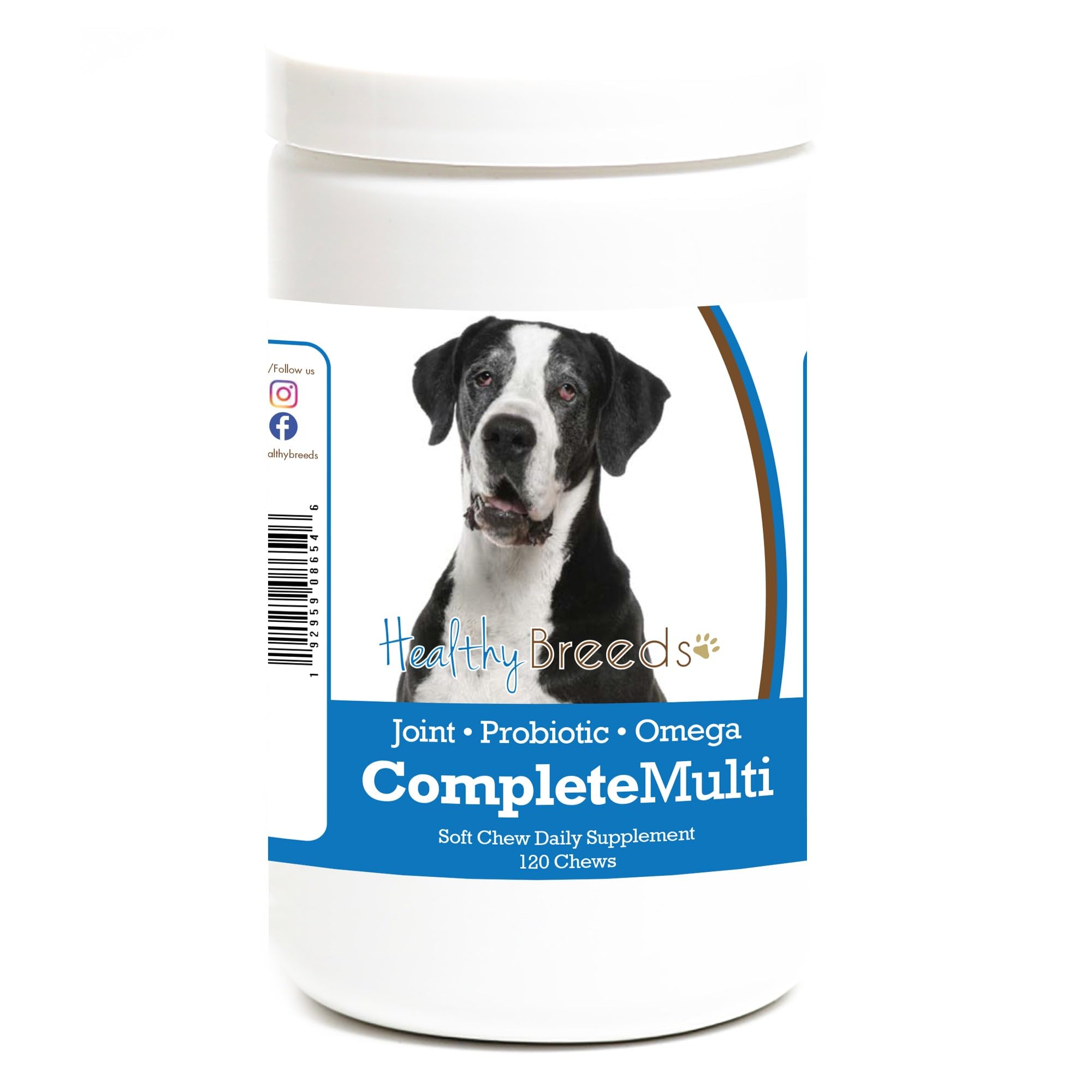 Healthy Breeds Great Dane All in One Multivitamin Soft Chew 120 Count