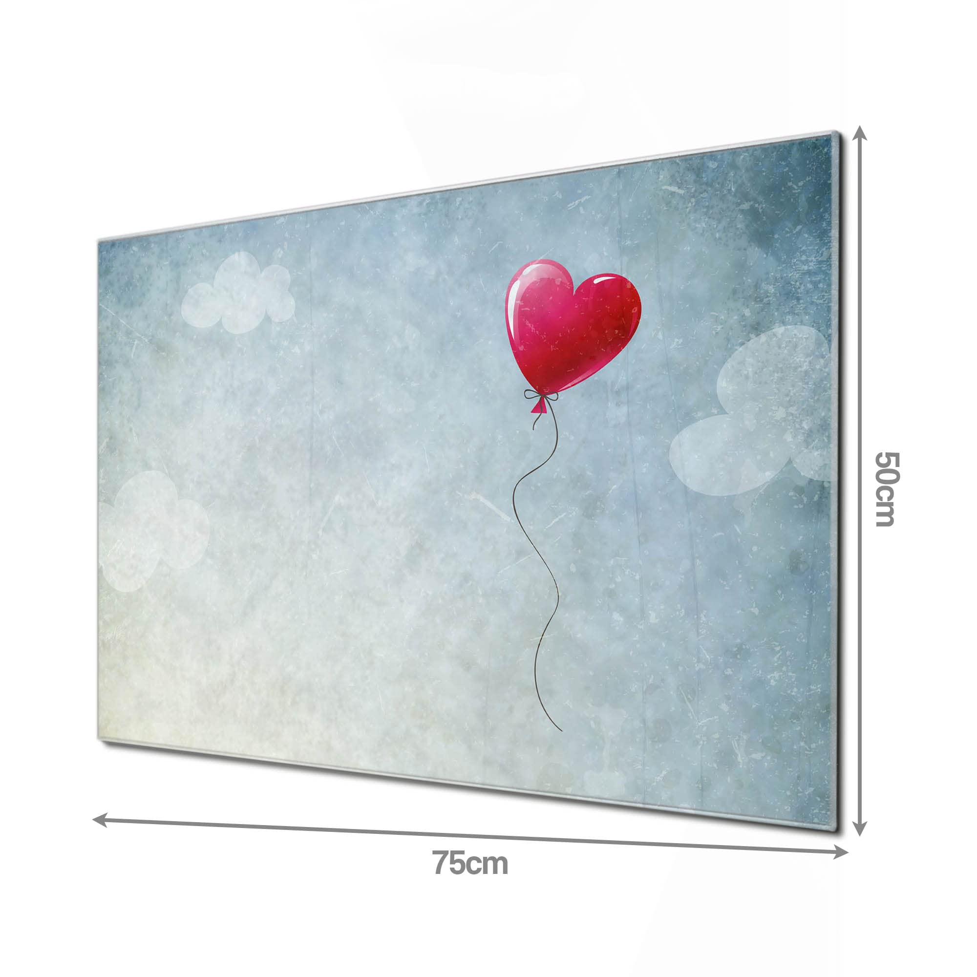 Banjado Glas-Magnettafel 50x50 Cm – Mit 4 Magneten, Beschreibbar, Motiv Erdkugel, Für Küche & Büro