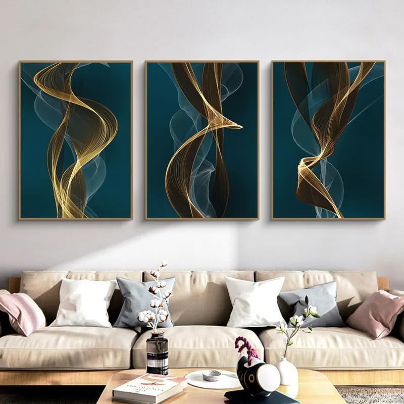 Cuadros de Arte Abstracto para renovar paredes vacías set de 3 lienzos modernos