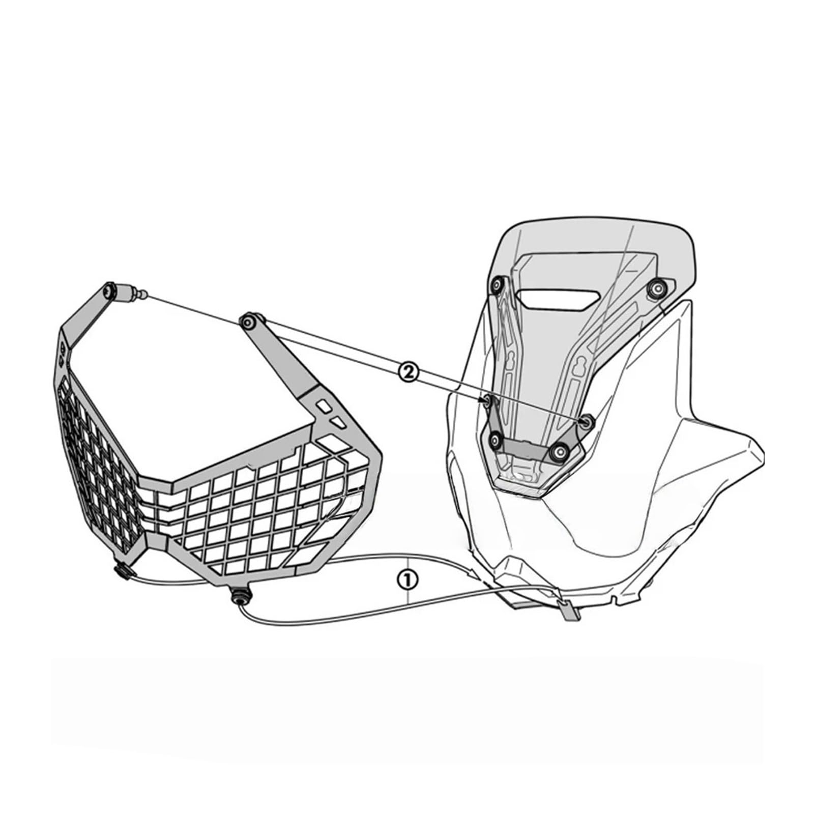 Motorrad Scheinwerferschutz Für Africa Twin CRF1100L CRF 1100 L1 CRF 1100 L 20- Motorrad Scheinwerfer Kopf Licht Schutz Schutz Abdeckung Schutz Grill