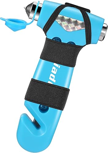 Rompeventanas, herramienta de escape de emergencia 3 en 1 con rompeventanas de coche y cortador de cinturón de seguridad, martillo de seguridad para