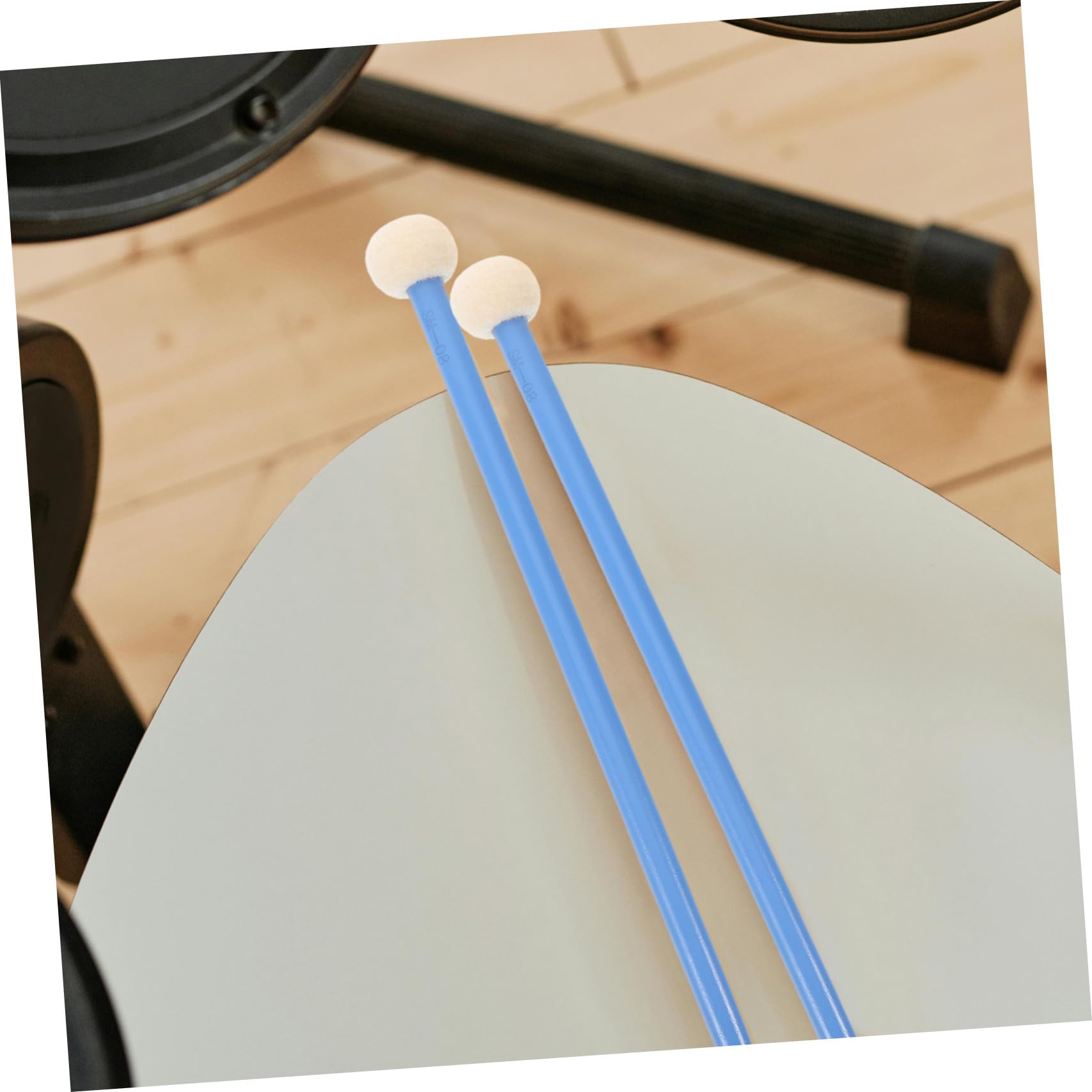 Baquetas de Doble Punta para Timbales y Cajas de Baquetas Arce Parches de Fieltro Accesorio para Instrumentos de Percusión para Caja de Marcha