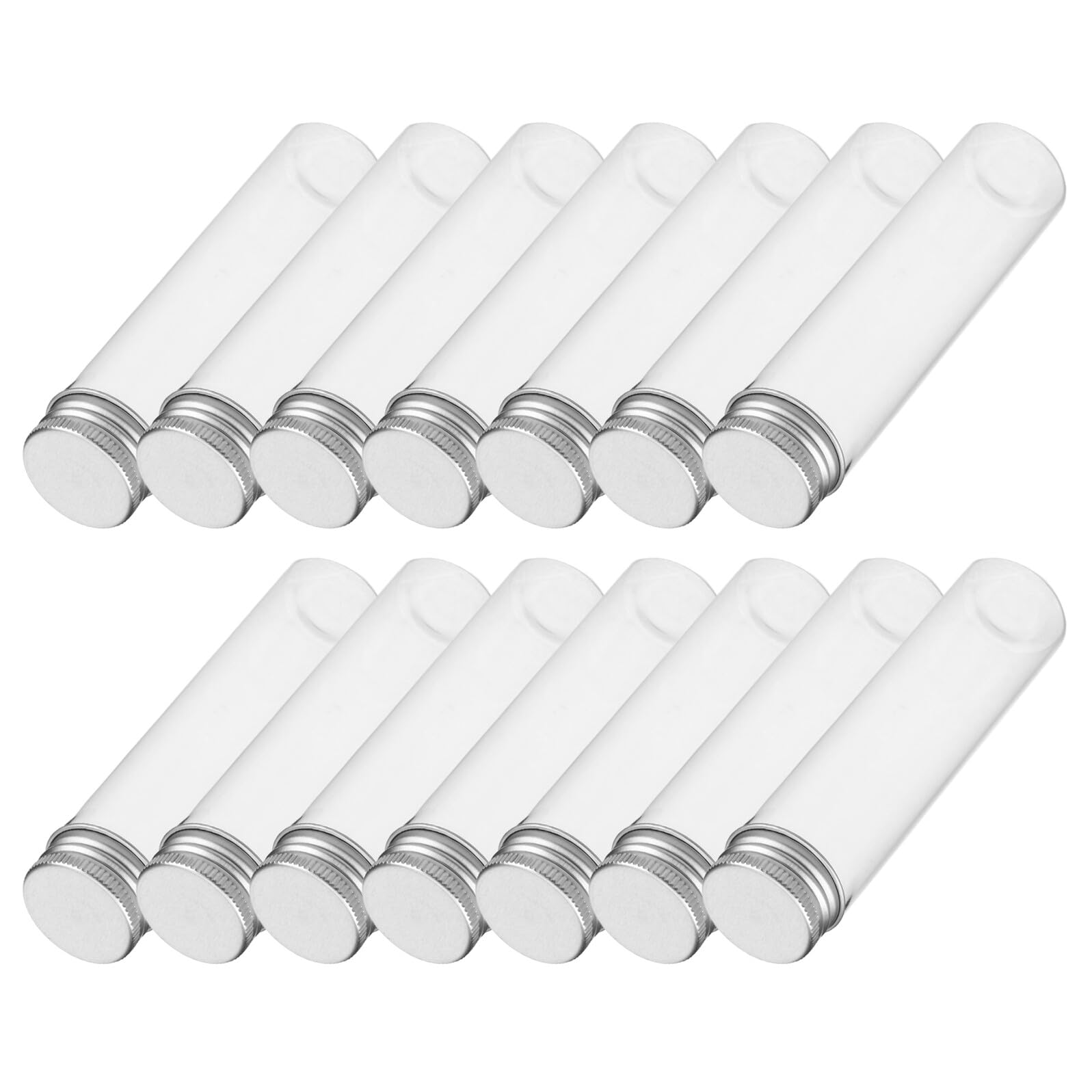 Ipetboom 30 Unidades Frascos de Vidrio Transparentes con Tapón de Rosca Tubos de Ensayo Sellados para Almacenamiento de Joyas Especias Polvos y Líquidos Frascos Cilindricos Resistentes y