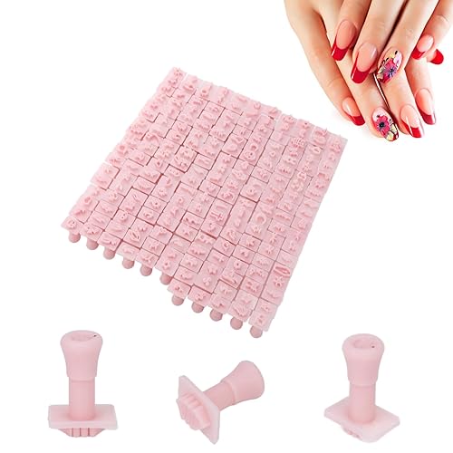 192 sellos de arte de uñas 3D diferentes patrones de líneas claras herramientas de estampado diseño de uñas acrílicas herramienta de estampación de