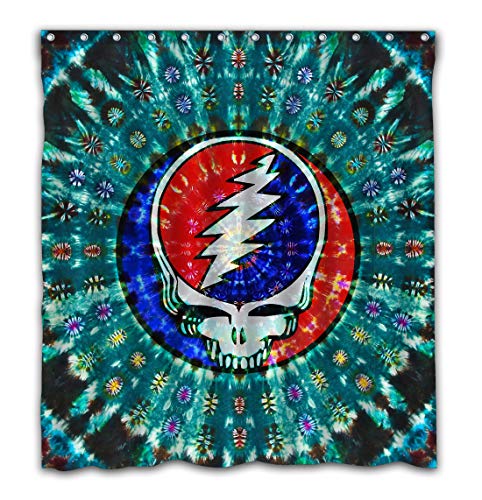 Gouriru Custom Dazzle Colorful Rock Band Cool Design Shower Curtain Waterproof Fabric for Bathroom Decor - 66x72 Inches