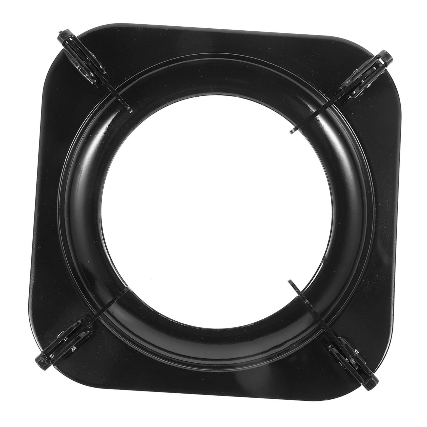 Soporte Antideslizante para Olla de Cocina de Gas en Metal Negro