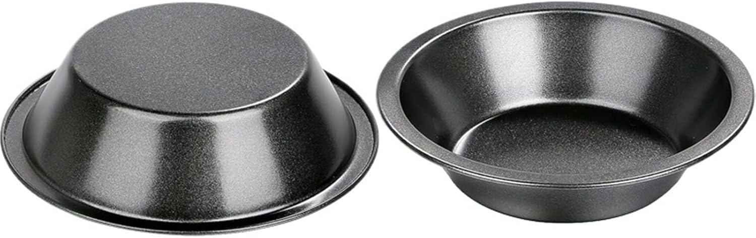5Inch Mini Tart Tin Round Carbon Steel Pie Dishe Nonstick Baking Mold Pan Tray Kitchen Tool(2Pcs)