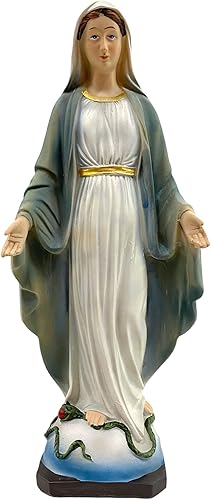 Miniatura 1 de Figura de estatua de Virgen María de 8 pulgadas con imagen de Virgen Milagrosa Estatua Religious Gift