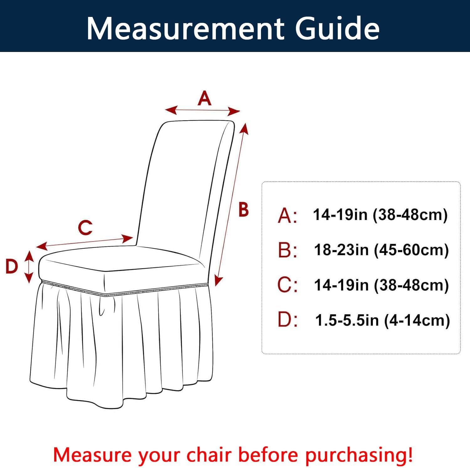 Stretch Dining Chair Cover with Skirt, Chair Slipcovers Spandex Chair Covers Removable Dining Room Chair Cover for Cat Dog (Green,6 PCS)