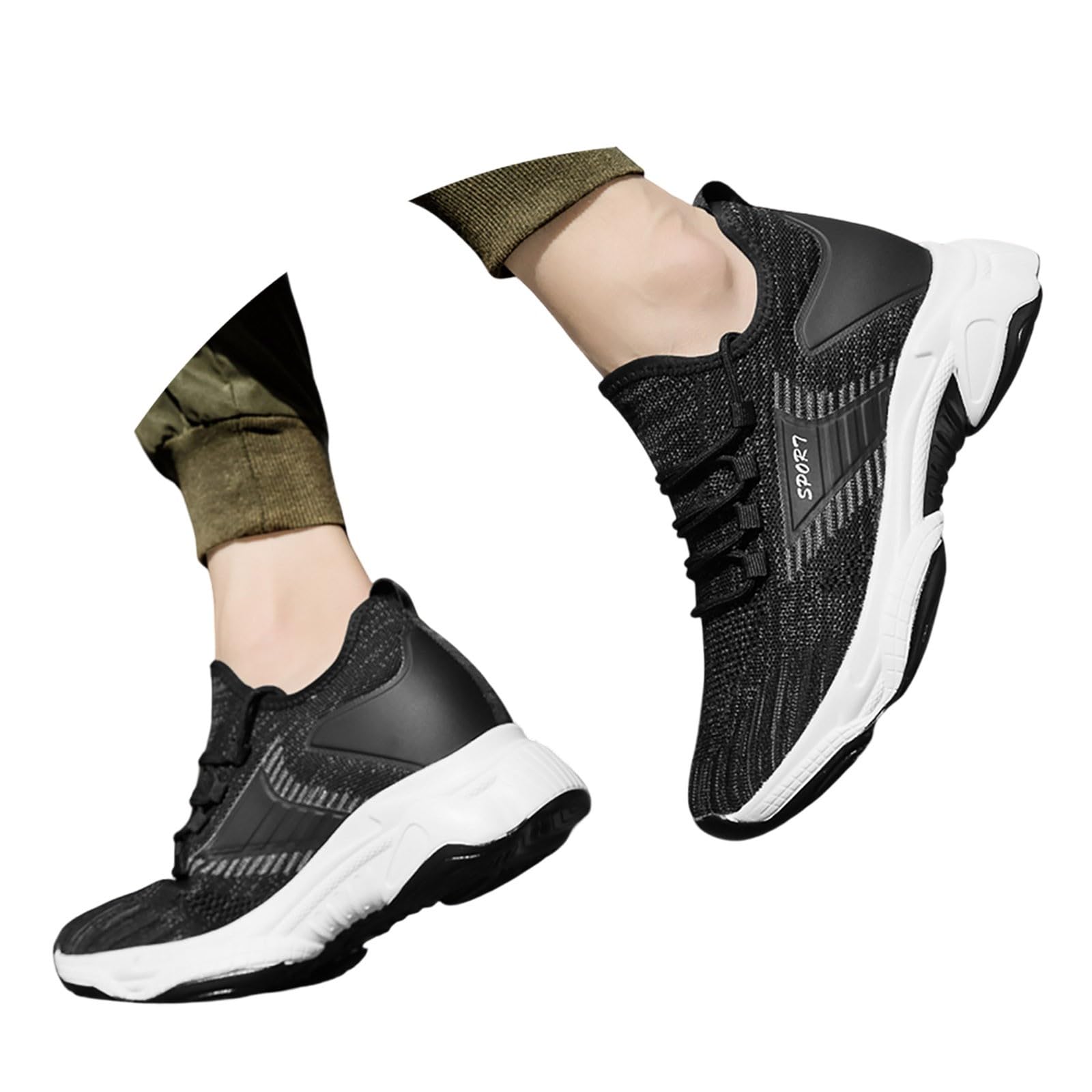 Elevate Shoes - Scarpe da ginnastica da uomo, in rete, per fitness, corsa, estive, traspiranti, leggere, per attività all'aperto, jogging, altezza 10 cm