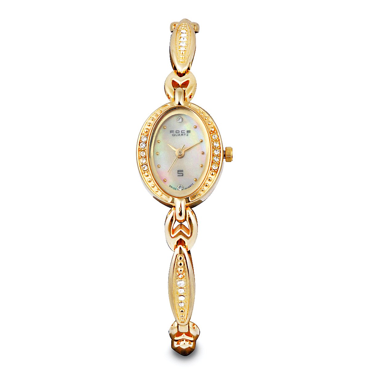 Foce Analog Cream Dial Metal Belt Watch for Women-F516LG-CHAM (B0CMQBTTDC) Amazon Price History, Amazon Price Tracker