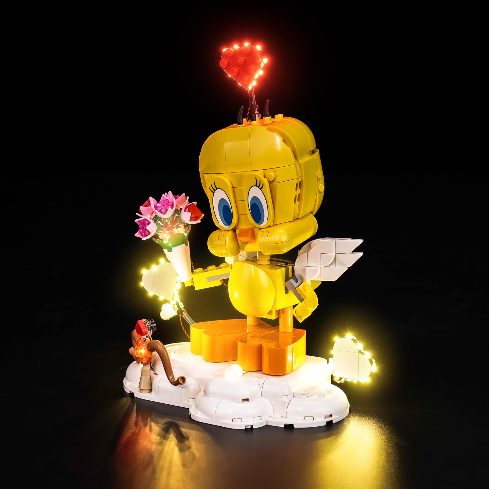 LocoLee Led Light Set Compatible with Lego 40824 Sweetheart Tweety Bird Decoration Led Decoration Lighting Kit Compatible with Lego 40824 Building Blocks Model,Only Lights Set,No Model