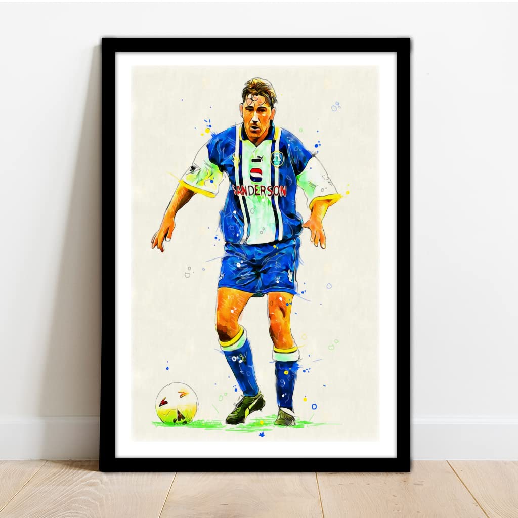 The Football Print Room Black Sheffield Wednesday David Hirst Framed Art Print