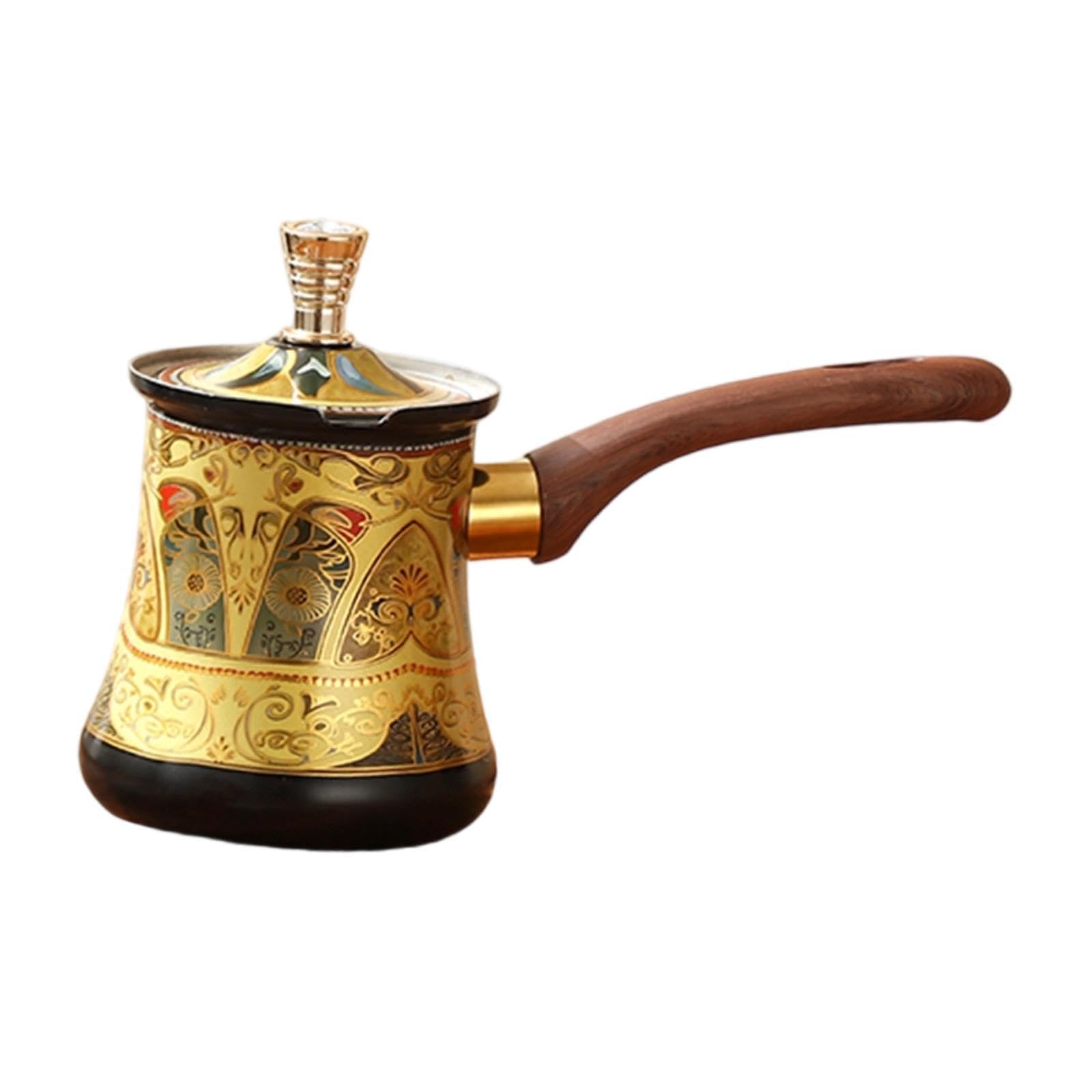 Colcolo Coffee Pot Coffee Maker Professional Butter Warmer Jug Portable Milk Boiler Saucepan for Milk for Restaurant Kitchen Camping, 350ml