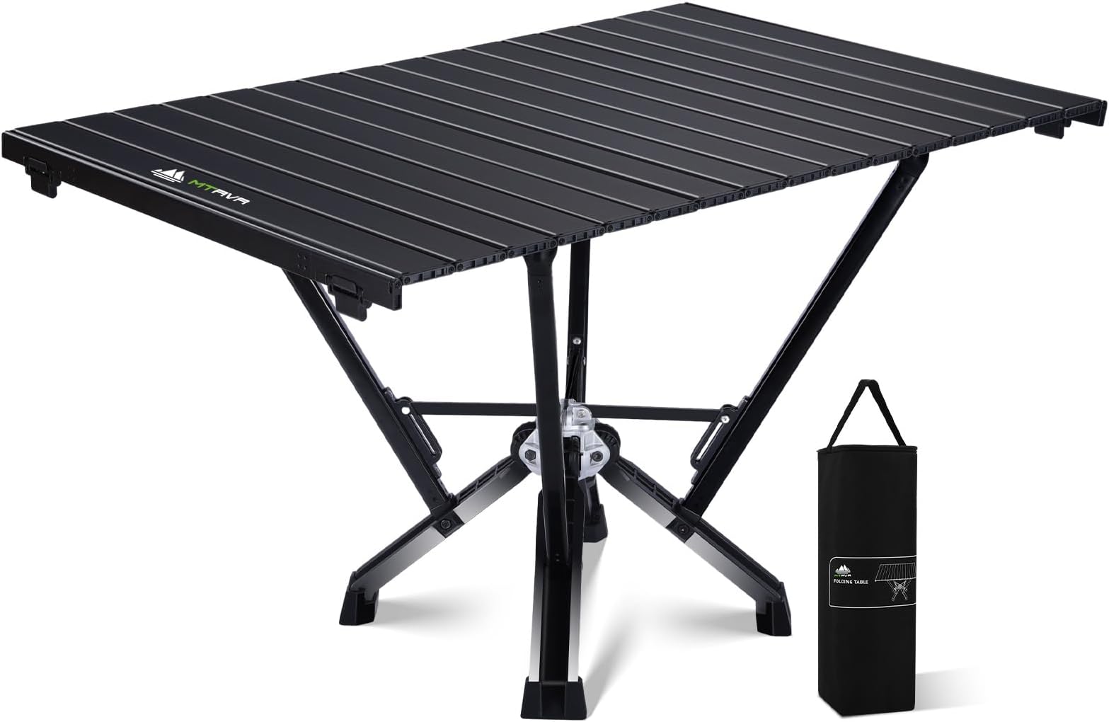 Folding Camping Table — Stable Roll-Up Aluminum Design, Solid Support Structure, Portable Outdoor Table for Camping, Cooking, RV & Travel