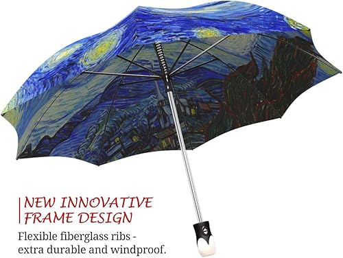 Miniatura 3 de LB - Paraguas artístico para mujeres y hombres Paraguas de diseñador con apertura automática Paraguas de moda elegante regalo Paraguas compacto