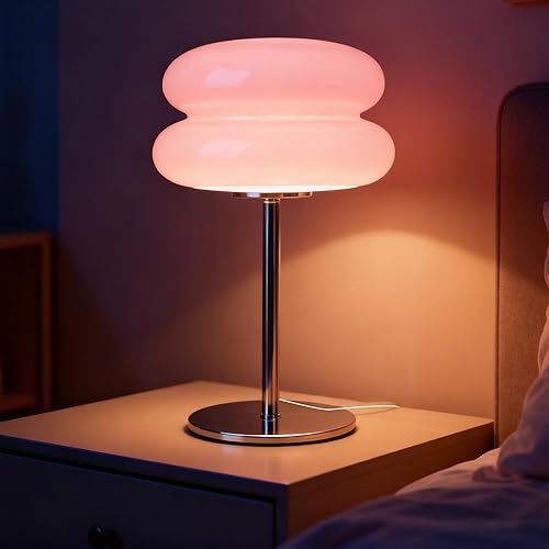 Miniatura 1 de Lámpara de hongo para dormitorio, lámpara medieval moderna de mesita de noche, luz retro regulable, decoración única de hongos para el hogar,