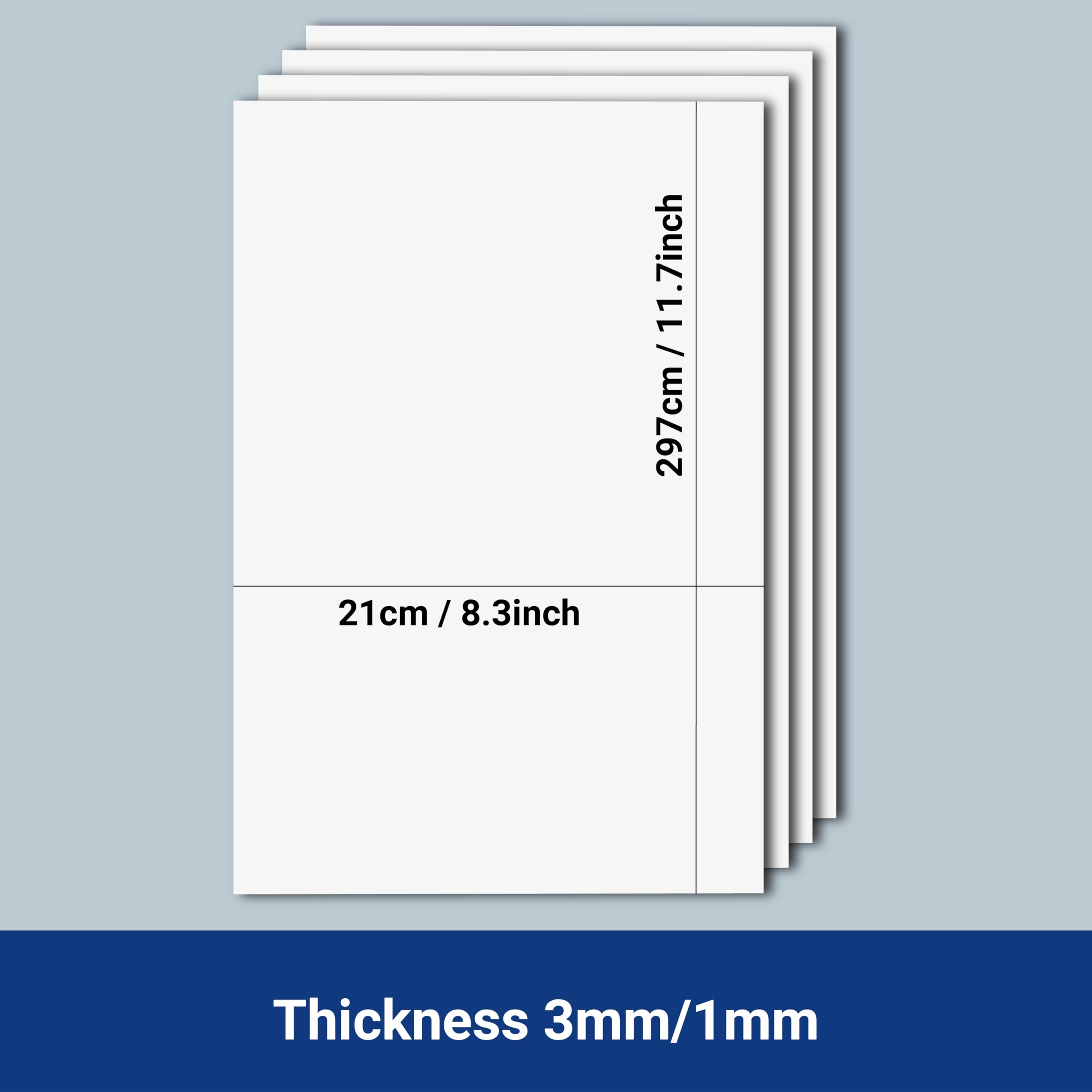 Płyty PVC expandido 1mm A4 297x210mm biały matowy