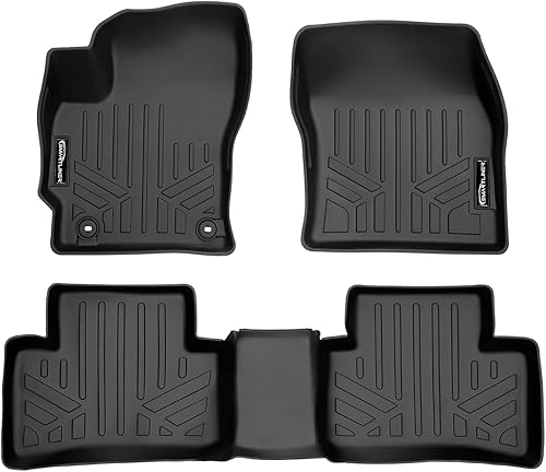 Miniatura 28 de SMARTLINER Juego de alfombrillas de piso de 2 filas de ajuste personalizado compatible con Toyota Tundra 2022-2025
