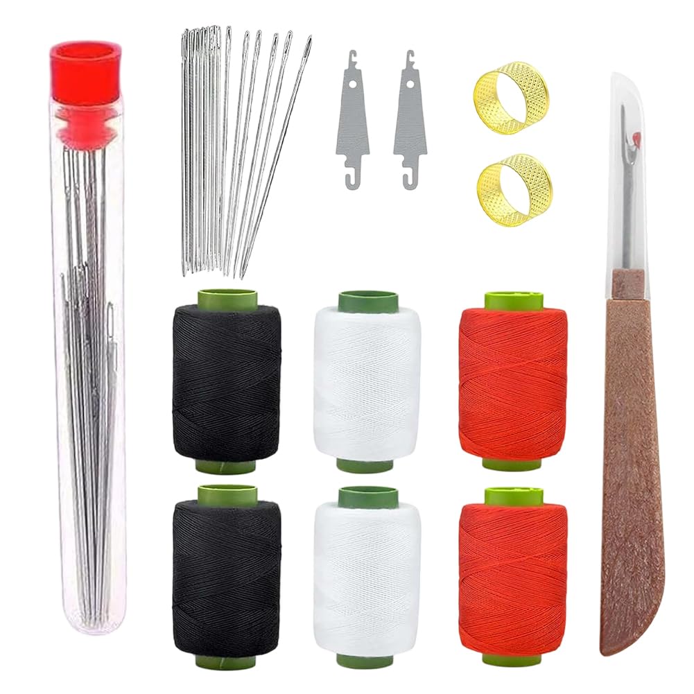 37pcs Sewing Kit,Stainless Steel & ABS Sewing Tool Set,Needle and Thread Kit with Steel Needles,Threaders, Thimbles, Portable Sewing Supplies for Mending, Handcraft & Gifting