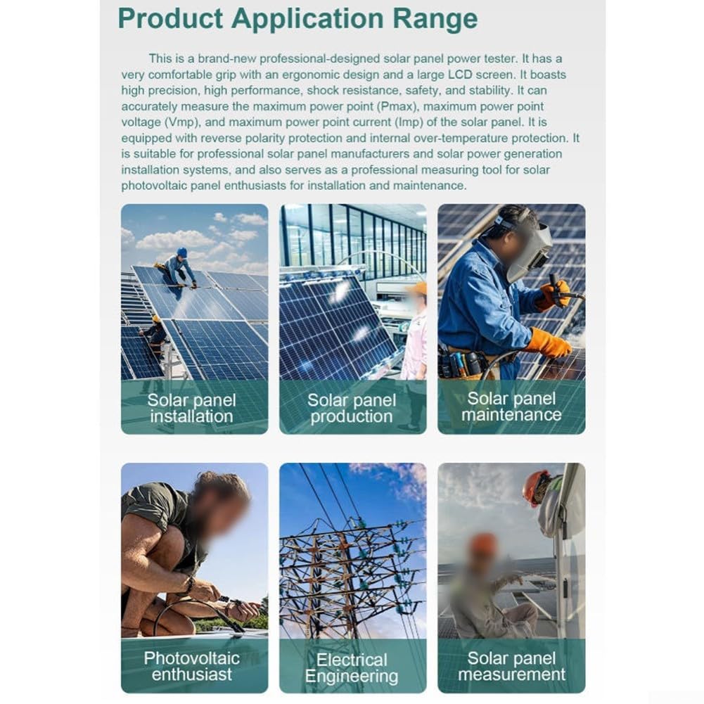 Tester fotovoltaico FR705 per professionisti dell'energia solare misura l'uscita del pannello in condizioni di carico e circuito aperto (FR705E)