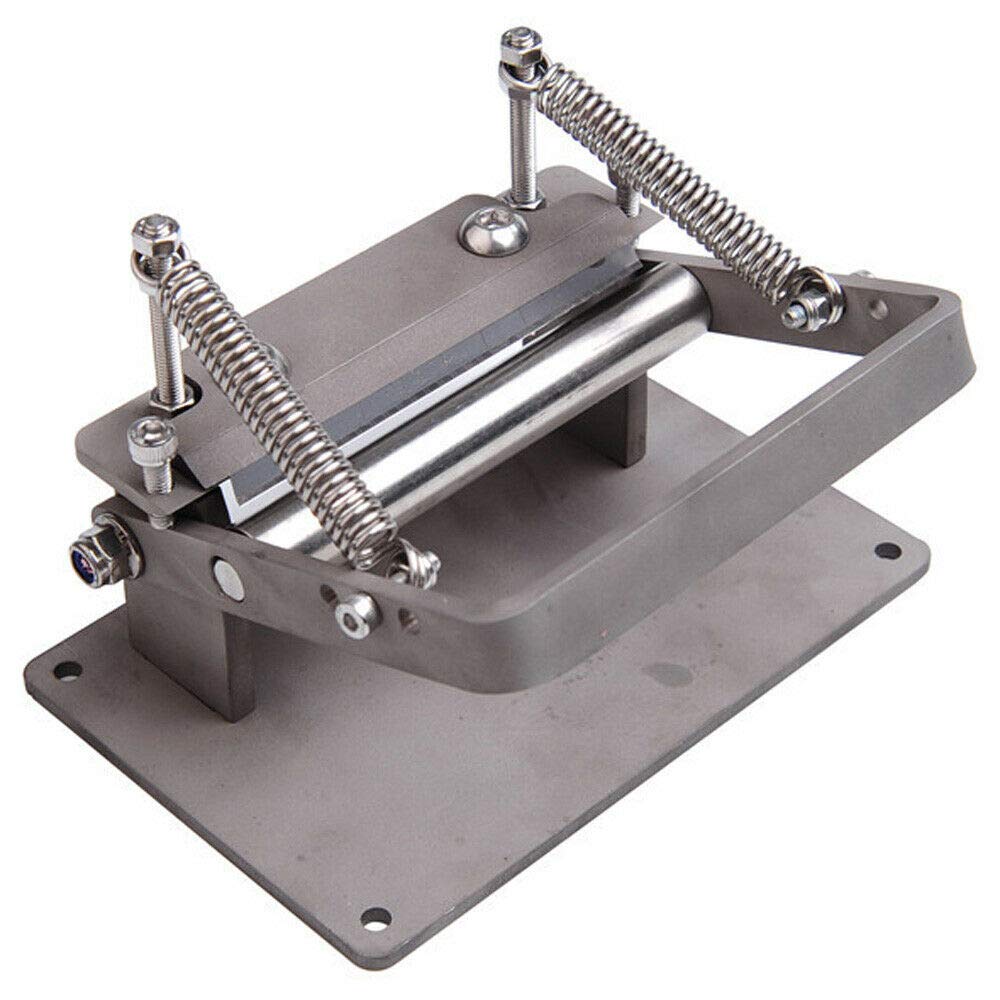 Manual Leather Peeling Machine, Leather Skiver Splitter Precision Peeling Paring Machine Stainless Steel Handle Leather Paring Machine DIY Skiver Peeler with 0.7
