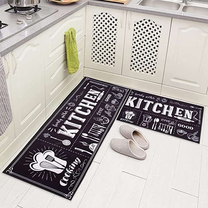 Buy AAZEEM Kitchen Floor Mat & Runner with Anti Skid Backing, Set of 2