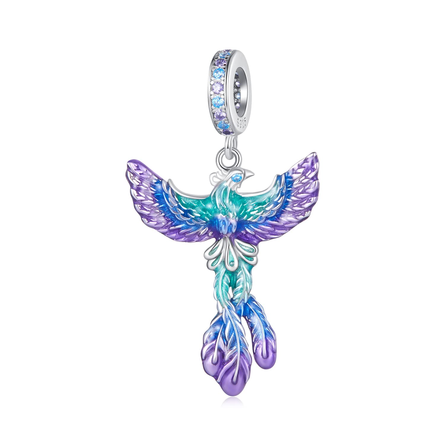 Phoenix 925 Sterling Silver Charm z wisiorkiem CMBSSTFC pasuje do bransoletki