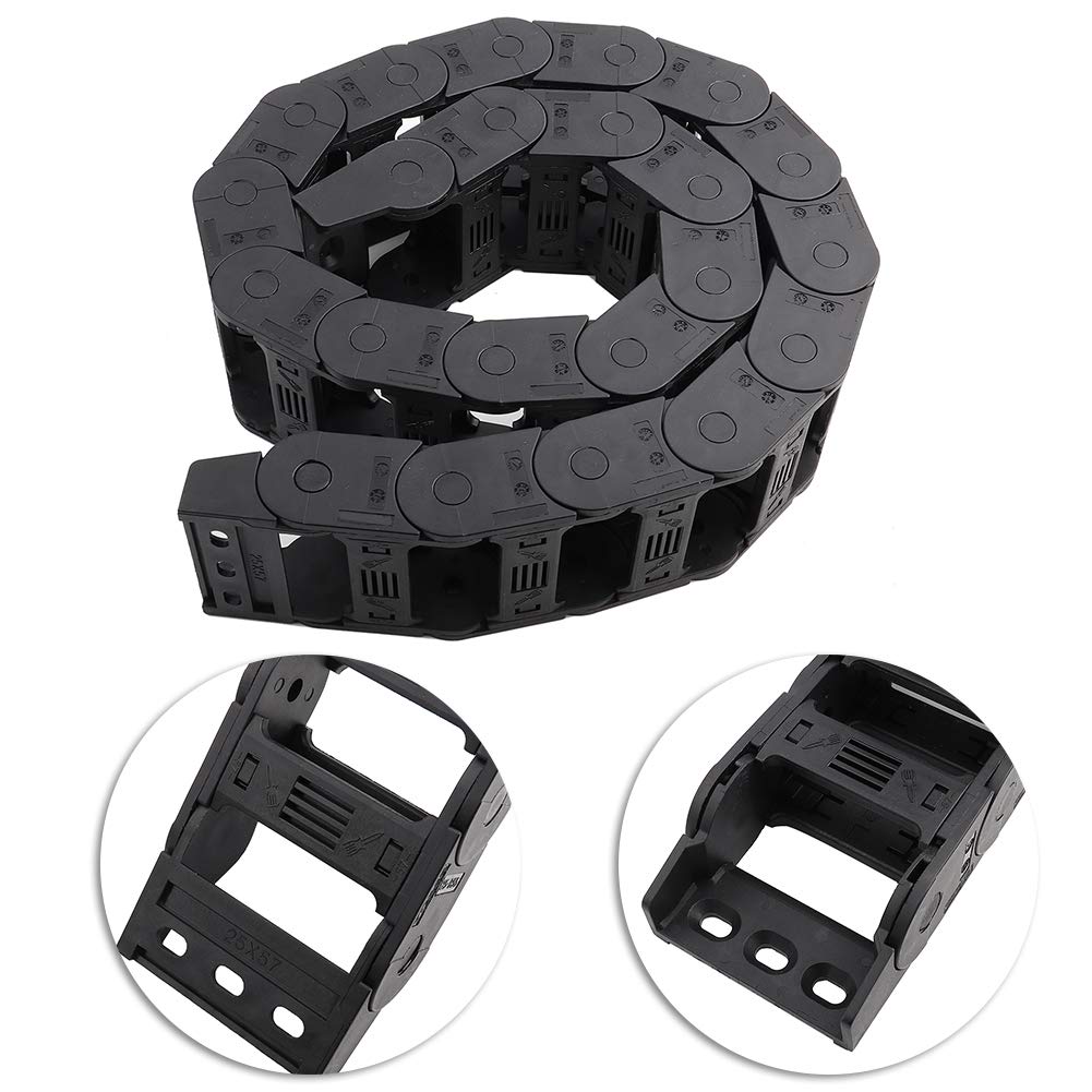 Chaîne porte Câbles, 100 cm 25 x 57 mm Nylon chaine plastique Pour l'Imprimante 3D, ouverte des deux côtés, chaîne de traînée, Transporteur pour 3D Imprimante CNC Routeur Machine