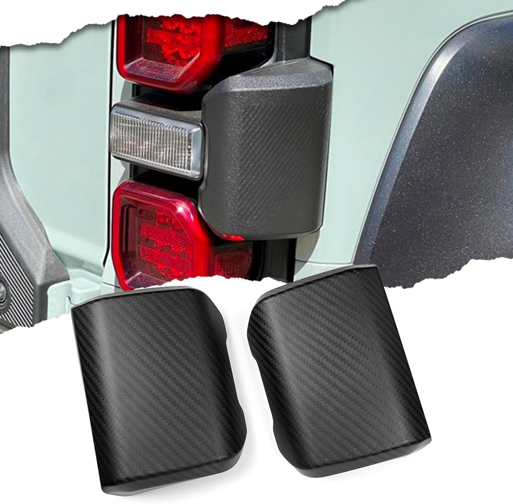 Tail Light Lamp Cover Guard Trim Bezel for Bronco Raptor Only U725 Off-Road Truck 2021 2022 2023 2024,Carbon Fiber for Bronco Rear Brake Lamp Cover (Glossy Carbon Tailight Small Cover)