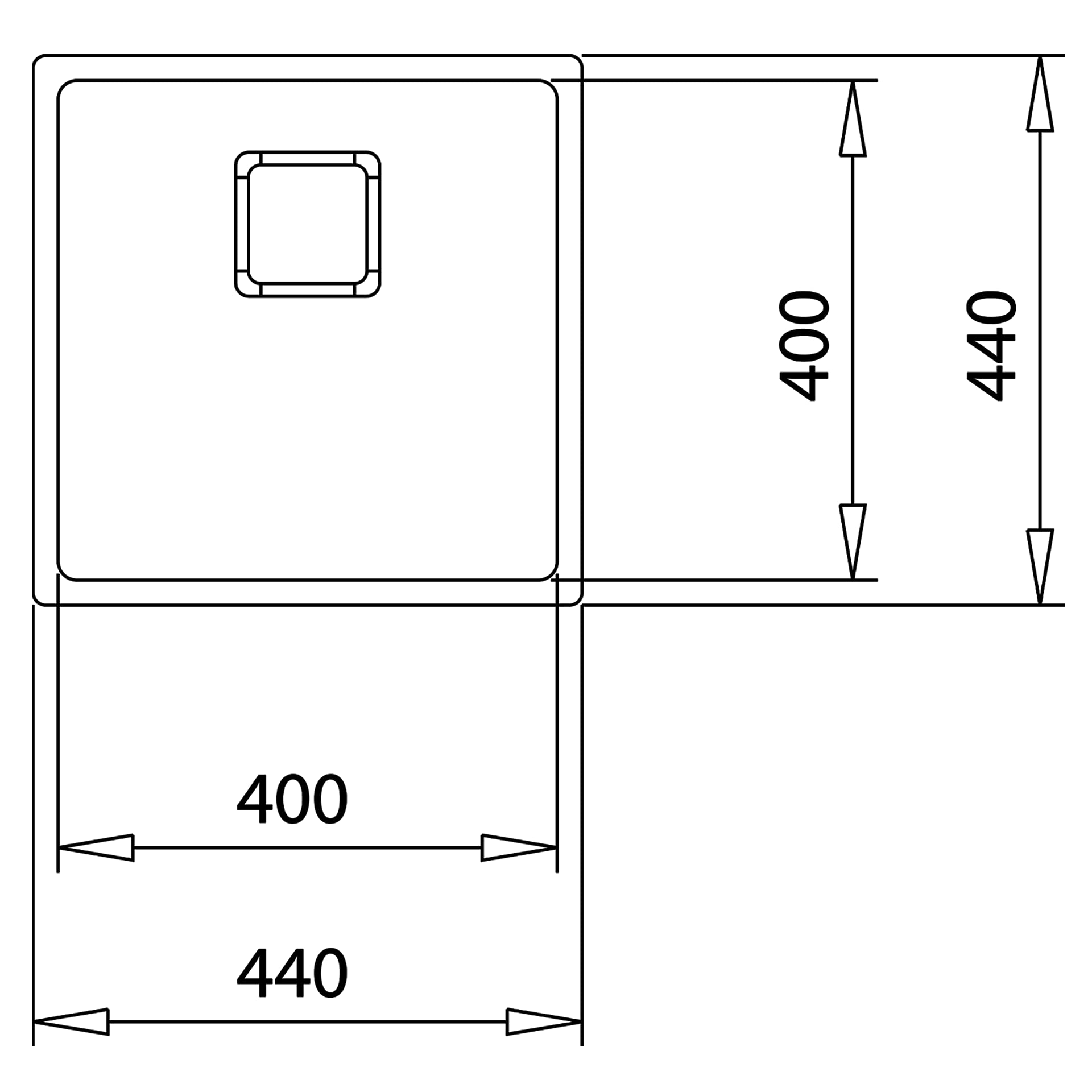 TEKA Fregadero Cocina 1 Cubeta 40cm, Acero Inoxidable, Triple Instalación: Encastre, Enrasar o Bajo Encimera, Profundidad 200mm, Mueble 50cm, Válvula Canasta y Sifón, Modelo FlexLinea RS15 40.40