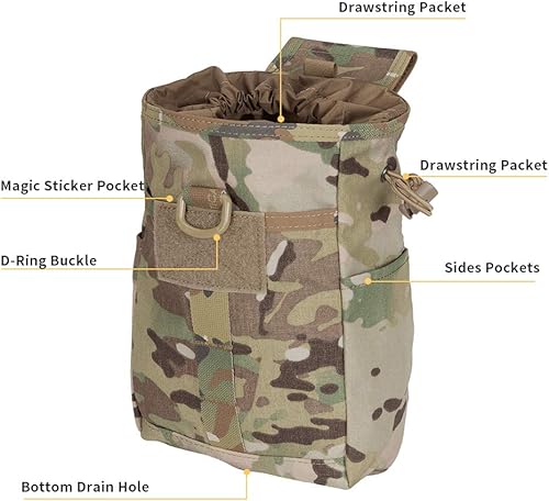 Miniatura 4 de EXCELLENT ELITE SPANKER - Equipo para transportar carga, ligero y modular (Molle), depósito de municiones y cargador, con cordón, plegable, para la