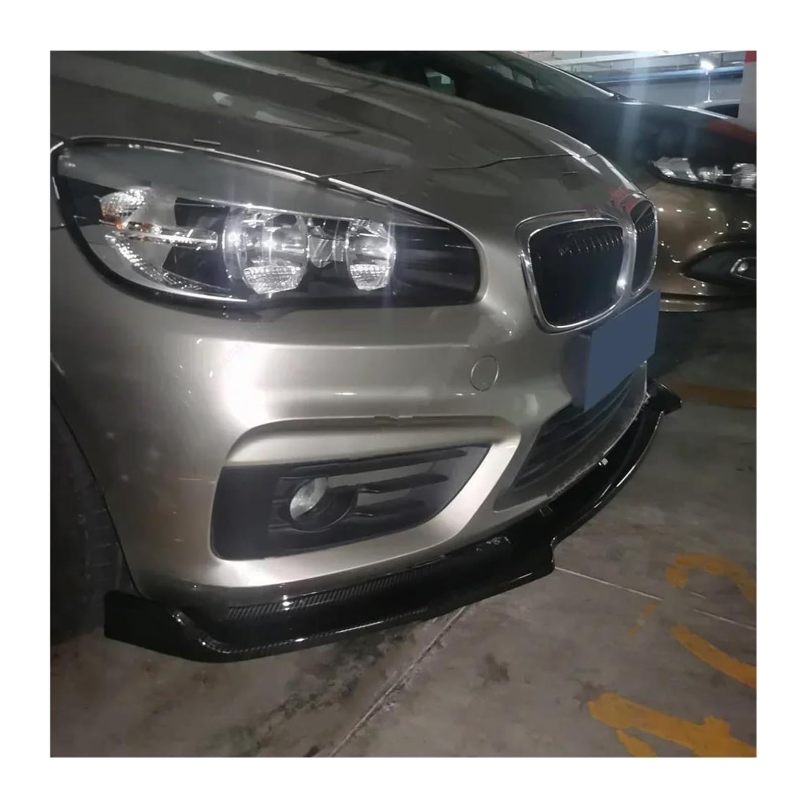 Paraurti Anteriore Auto Labbro Per BMW F45 F46 Serie 2 225i 220i 220d 218i 2014-2018 Spoiler Auto Paraurti Anteriore Lip Splitter Diffusore Retrofit Bodykit Tuning(Gloss Black)