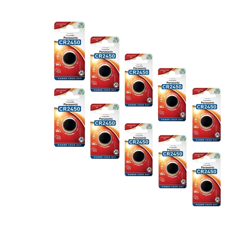 MICROUSB Compatible with Panasonic Lithium Coin Battery 3v - Provide Long Lasting Power in a Variety of Devices,from keyless-Entry fobs to Toys (CR2450, Pack of 10)-image-41